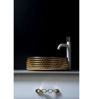 Раковина накладная Boheme золото 817-G